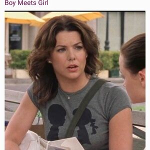 Boy Meets Girl signature logo long sleeve grey sweater NEW small